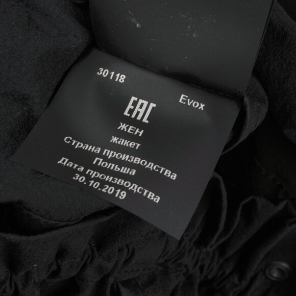 Annette Gortz SS/20 Evox Nero Cotton Snap-Off Jacket *MISSING SLEEVE ATTACHMENTS - Picture 13 of 13